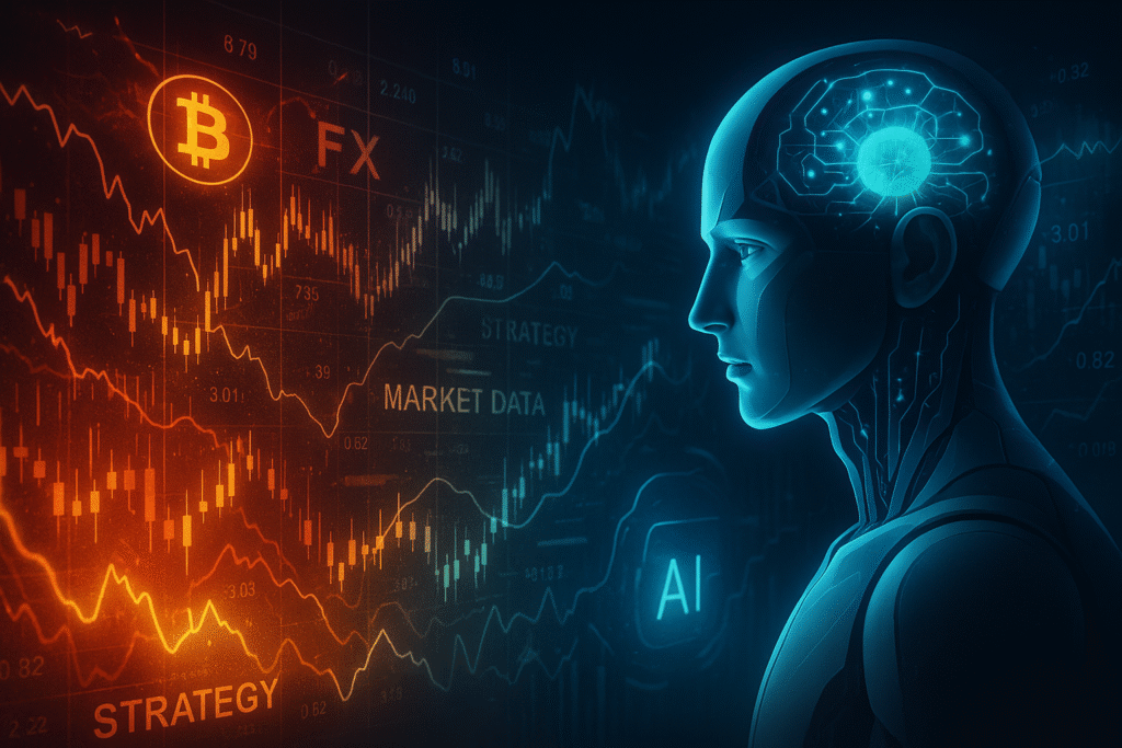 「利確タイミングは？」「今エントリーするべき？」など吹き出し風の質問が飛び交うUI風構図